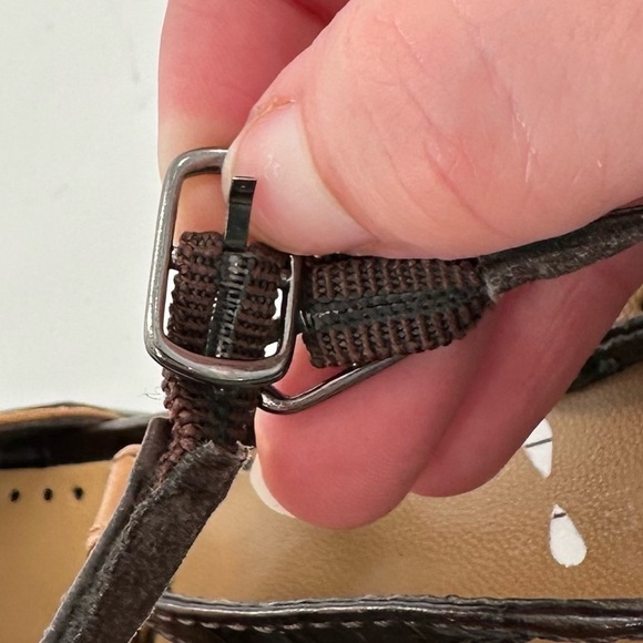 Nine West heels size 9 brown tan leather brogue vintage steampunk y2k 2000s - Picture 14 of 15